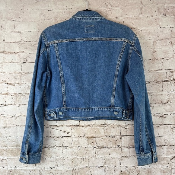 Vintage Calvin Klein Jeans Women's Medium Denim Jean Jacket Basic Cropped M USA - Picture 6 of 7